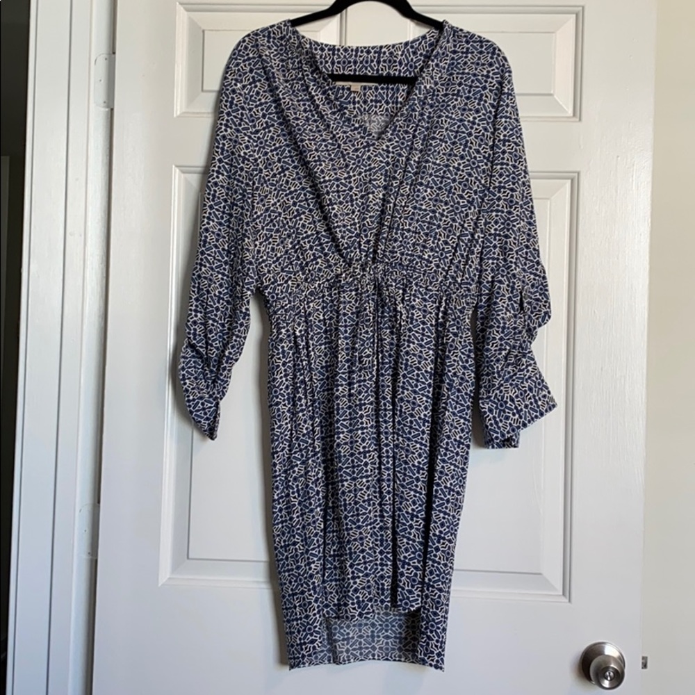 Button sleeve mini dress